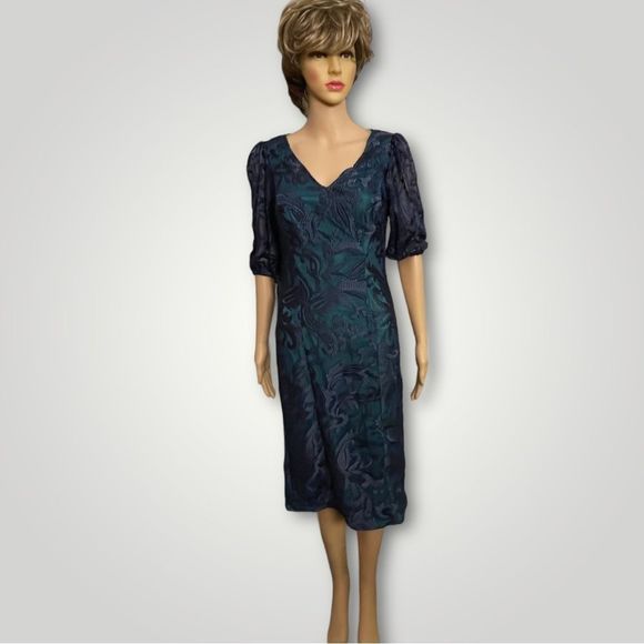 ☀️☀️☀️ JS Celestial Embroidered Cocktail Dress Size 4 - Picture 6 of 11